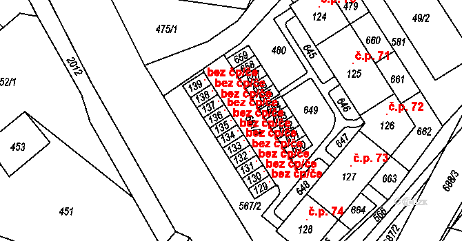 Červená Voda 146934334 na parcele st. 135 v KÚ Mlýnický Dvůr, Katastrální mapa