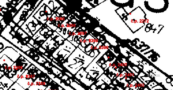 Podlusky 2399, Roudnice nad Labem na parcele st. 906 v KÚ Podlusky, Katastrální mapa