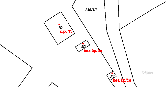Dolní Dvořiště 42084334 na parcele st. 80 v KÚ Trojany u Dolního Dvořiště, Katastrální mapa
