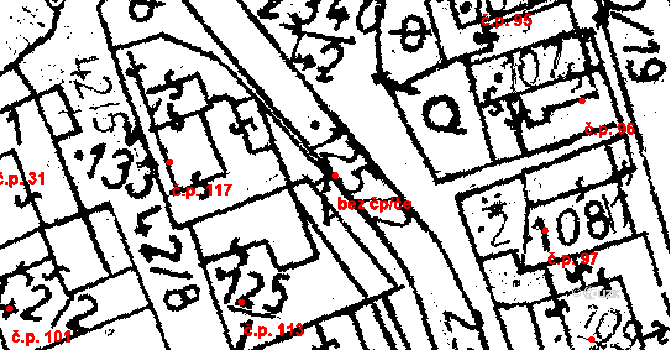 Těmice 45261334 na parcele st. 125/2 v KÚ Těmice u Kamenice nad Lipou, Katastrální mapa