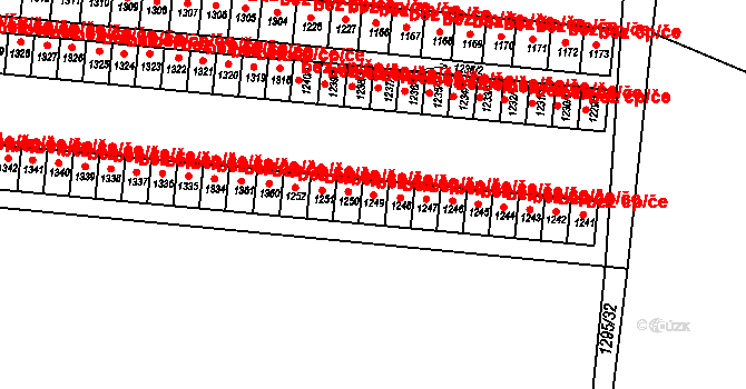 Králíky 45504334 na parcele st. 1249 v KÚ Králíky, Katastrální mapa