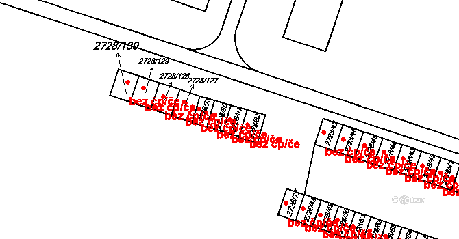 Holešov 47593334 na parcele st. 2728/81 v KÚ Holešov, Katastrální mapa