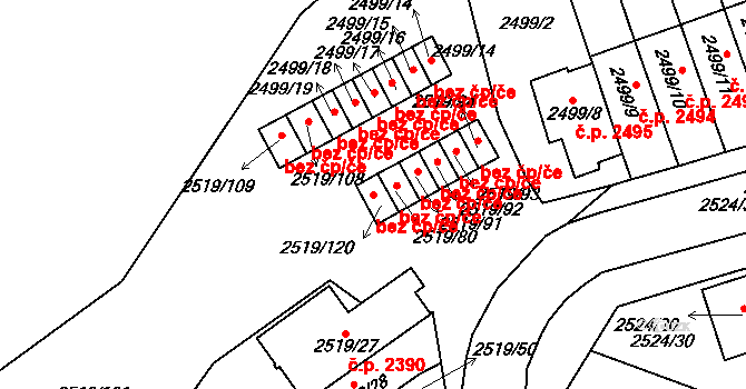 Praha 50491334 na parcele st. 2519/120 v KÚ Dejvice, Katastrální mapa