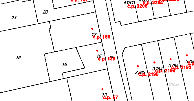 Drahelice 138, Nymburk na parcele st. 15 v KÚ Drahelice, Katastrální mapa