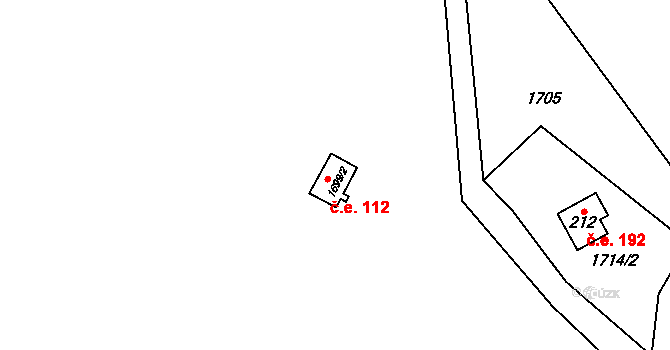 Branišovice 112, Římov na parcele st. 1699/2 v KÚ Branišovice u Římova, Katastrální mapa