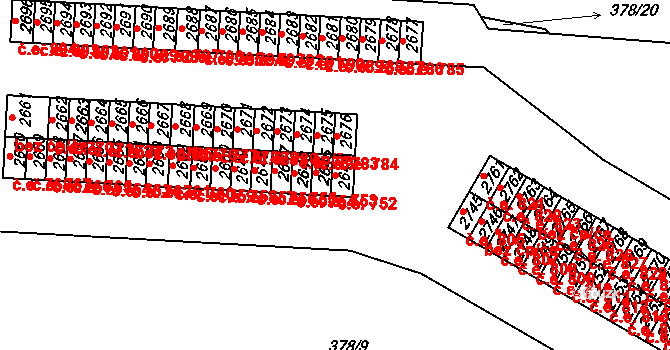 Slaný 752 na parcele st. 2644 v KÚ Slaný, Katastrální mapa