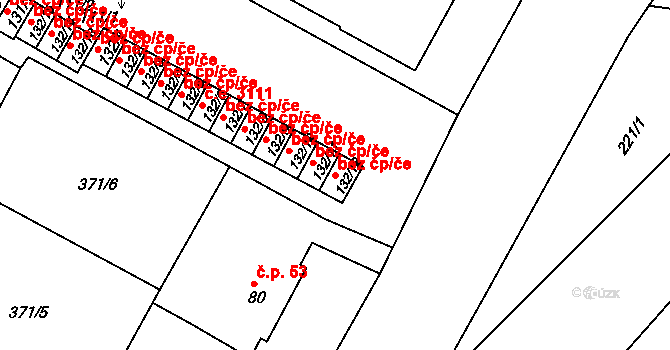 Most 42926335 na parcele st. 132/12 v KÚ Čepirohy, Katastrální mapa