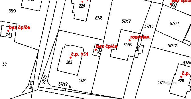 Klenovice 49748335 na parcele st. 284 v KÚ Klenovice u Soběslavi, Katastrální mapa