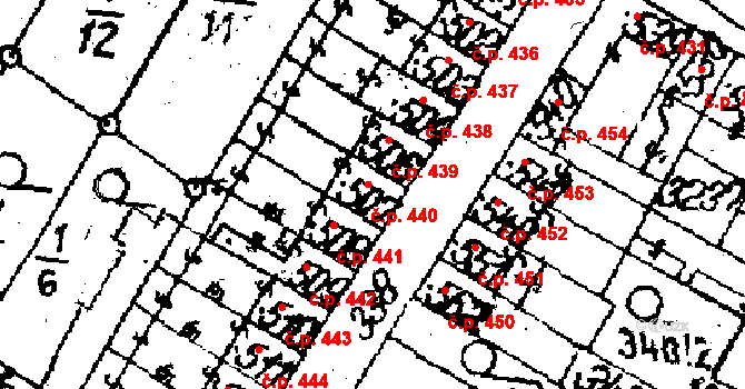 Jaroměřice nad Rokytnou 440 na parcele st. 507 v KÚ Jaroměřice nad Rokytnou, Katastrální mapa