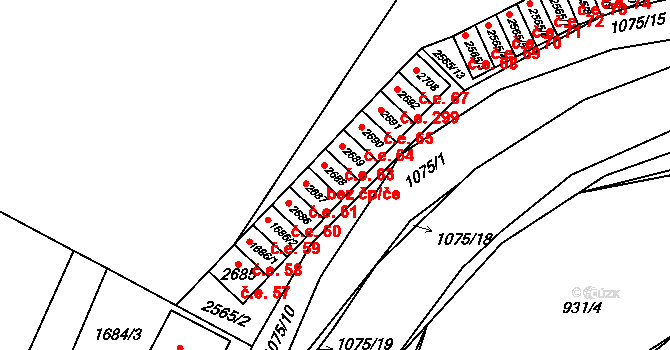 Oslavany 62, Katastrální mapa