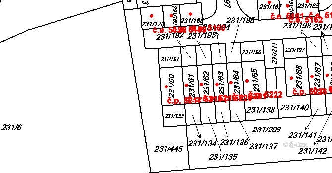 Helenín 5217, Jihlava na parcele st. 231/60 v KÚ Helenín, Katastrální mapa