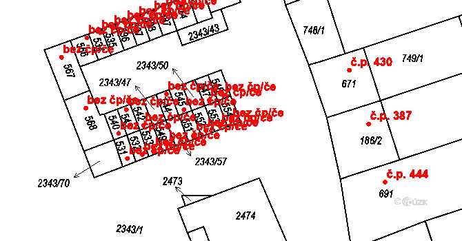 Křepice 41511336 na parcele st. 554 v KÚ Křepice u Hustopečí, Katastrální mapa