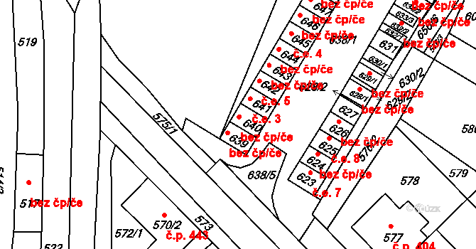 Těšany 42153336 na parcele st. 640 v KÚ Těšany, Katastrální mapa