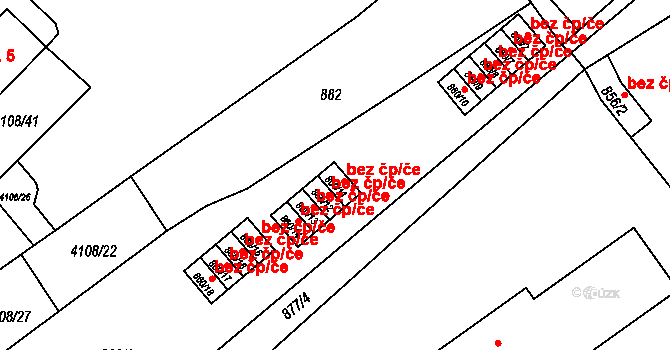 Černošice 42807336 na parcele st. 860/11 v KÚ Černošice, Katastrální mapa
