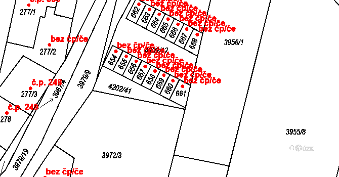 Lenešice 80015336 na parcele st. 660 v KÚ Lenešice, Katastrální mapa