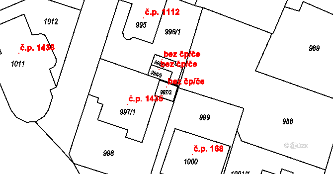 Litoměřice 147607337 na parcele st. 997/2 v KÚ Litoměřice, Katastrální mapa