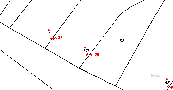 Polní Chrčice 28, Katastrální mapa