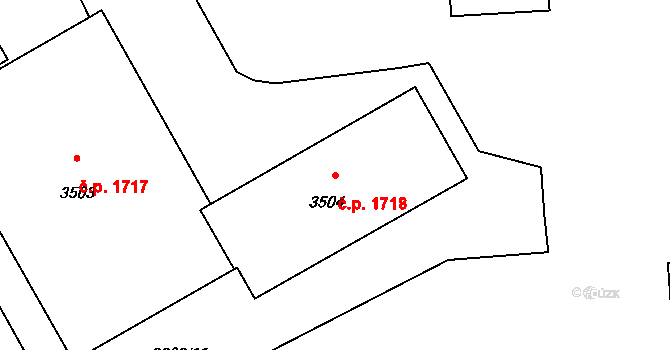 Poruba 1718, Ostrava na parcele st. 3504 v KÚ Poruba-sever, Katastrální mapa