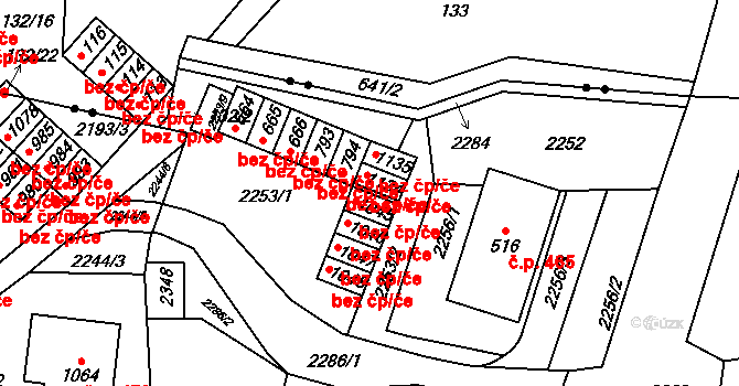 Hanušovice 38957337 na parcele st. 1046 v KÚ Hanušovice, Katastrální mapa