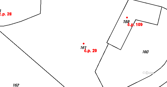Žimrovice 29, Hradec nad Moravicí na parcele st. 161 v KÚ Žimrovice, Katastrální mapa