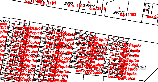 České Budějovice 46901337 na parcele st. 2376/8 v KÚ České Budějovice 5, Katastrální mapa