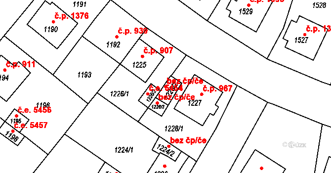 Kadaň 48758337 na parcele st. 1228/2 v KÚ Kadaň, Katastrální mapa