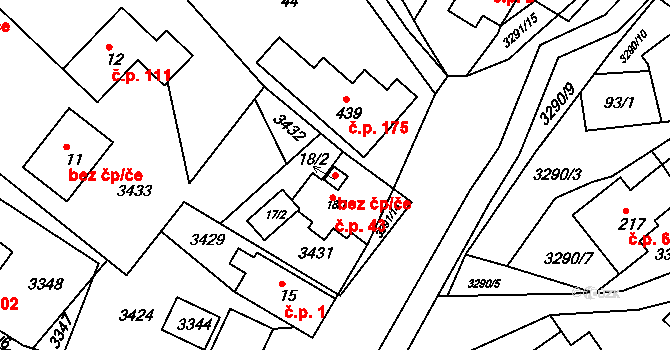Lužná 49516337 na parcele st. 18/2 v KÚ Lužná u Vsetína, Katastrální mapa