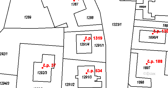 Šumbark 1319, Havířov, Katastrální mapa