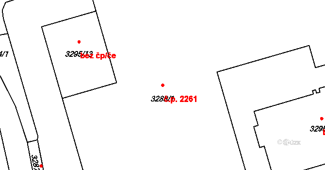 Zábřeh 2261 na parcele st. 3288/1 v KÚ Zábřeh na Moravě, Katastrální mapa