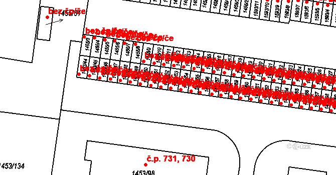 Kosmonosy 39289338 na parcele st. 1453/52 v KÚ Kosmonosy, Katastrální mapa