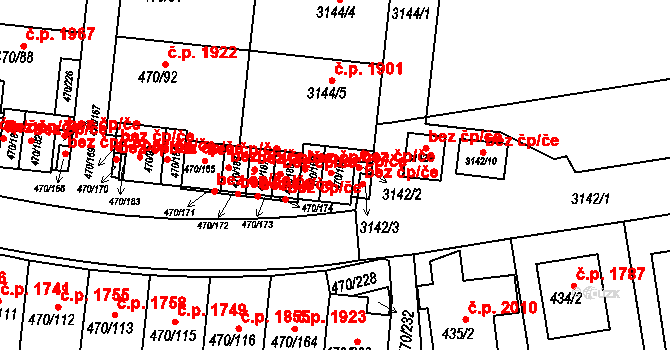 Praha 40376338 na parcele st. 470/190 v KÚ Krč, Katastrální mapa