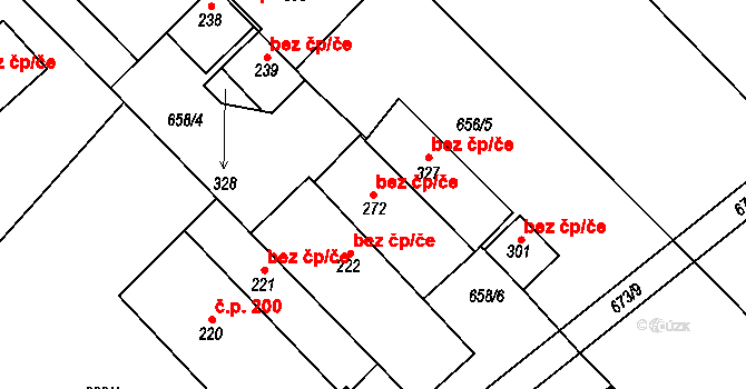 Domašov 48512338 na parcele st. 272 v KÚ Domašov u Brna, Katastrální mapa