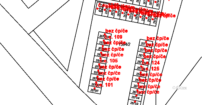 Cheb 48813338 na parcele st. 2570/7 v KÚ Cheb, Katastrální mapa