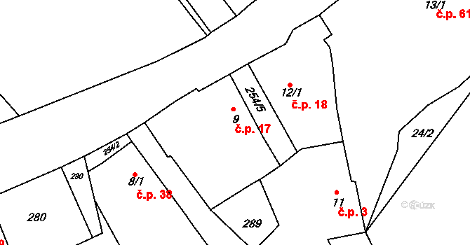 Nebílovský Borek 17, Štěnovický Borek na parcele st. 9 v KÚ Nebílovský Borek, Katastrální mapa