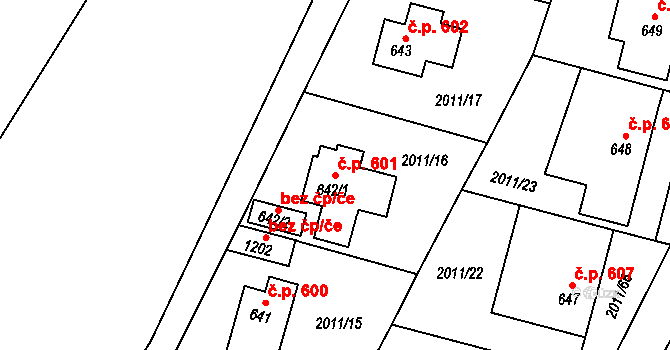 Rtyně v Podkrkonoší 601 na parcele st. 642/1 v KÚ Rtyně v Podkrkonoší, Katastrální mapa