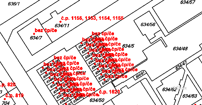 Rychnov nad Kněžnou 38482339 na parcele st. 634/17 v KÚ Rychnov nad Kněžnou, Katastrální mapa