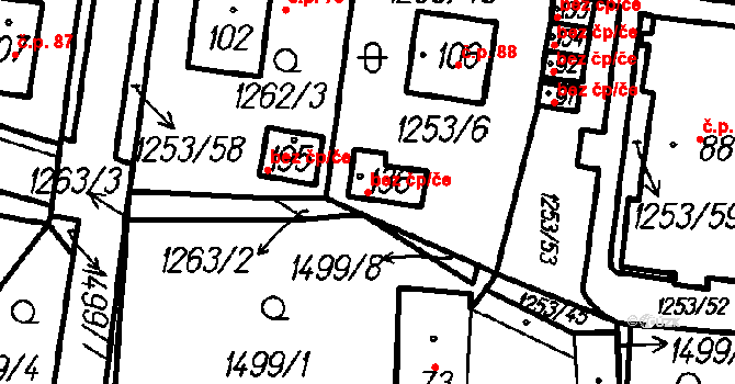 Bolešiny 39176339 na parcele st. 136 v KÚ Bolešiny, Katastrální mapa