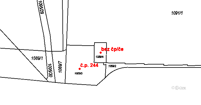 Praha 40460339 na parcele st. 1089/4 v KÚ Liboc, Katastrální mapa
