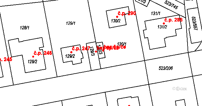 Praha 40477339 na parcele st. 130/3 v KÚ Horní Měcholupy, Katastrální mapa