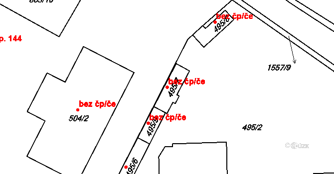 Děčín 41866339 na parcele st. 495/7 v KÚ Horní Oldřichov, Katastrální mapa