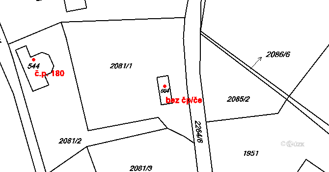 Týnec nad Sázavou 51974339 na parcele st. 604 v KÚ Pecerady, Katastrální mapa