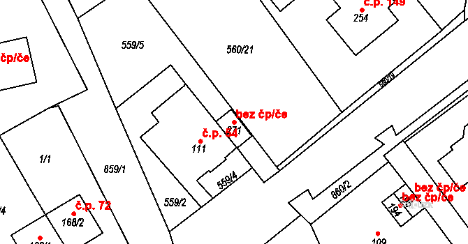 Kladruby 84224339 na parcele st. 271 v KÚ Kladruby u Teplic, Katastrální mapa