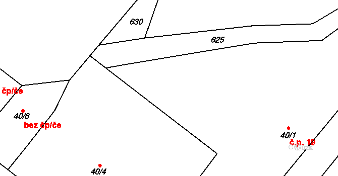 Termesivy 19, Havlíčkův Brod na parcele st. 40/1 v KÚ Termesivy, Katastrální mapa