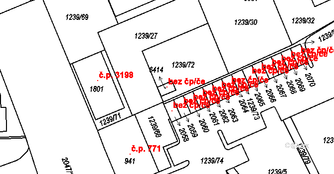Šumperk 97474339 na parcele st. 6414 v KÚ Šumperk, Katastrální mapa