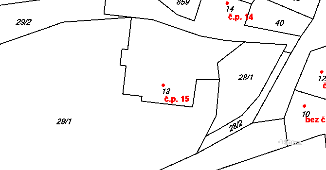 Krašovice 15, Krásná Hora nad Vltavou na parcele st. 13 v KÚ Krašovice, Katastrální mapa