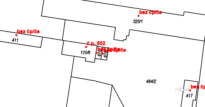 Libice nad Cidlinou 42250340 na parcele st. 616 v KÚ Libice nad Cidlinou, Katastrální mapa