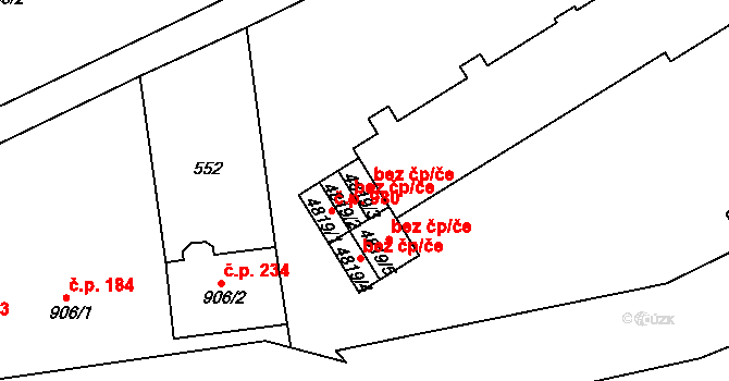 Třebíč 42458340 na parcele st. 4819/3 v KÚ Třebíč, Katastrální mapa