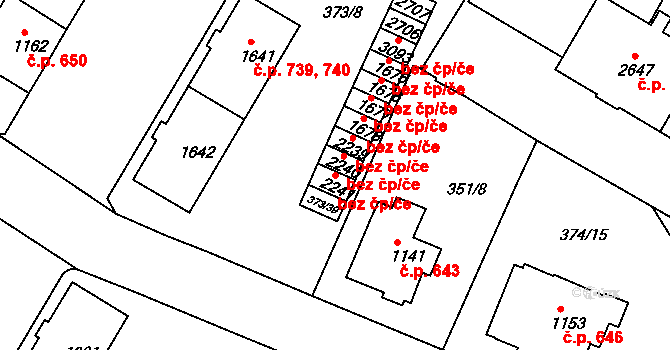 Sušice 43436340 na parcele st. 2241 v KÚ Sušice nad Otavou, Katastrální mapa