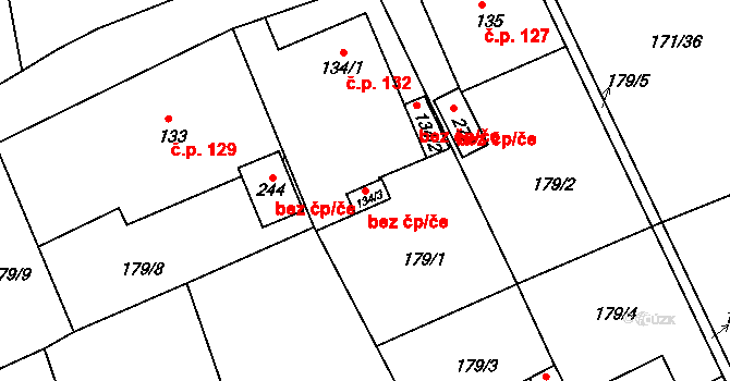 Chromeč 44941340 na parcele st. 134/3 v KÚ Chromeč, Katastrální mapa