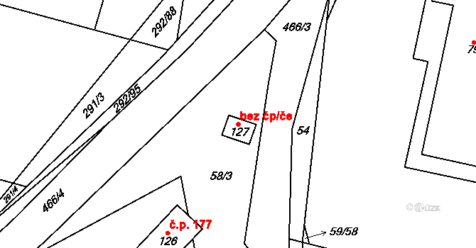 Libeř 45739340 na parcele st. 127 v KÚ Libeň u Libeře, Katastrální mapa